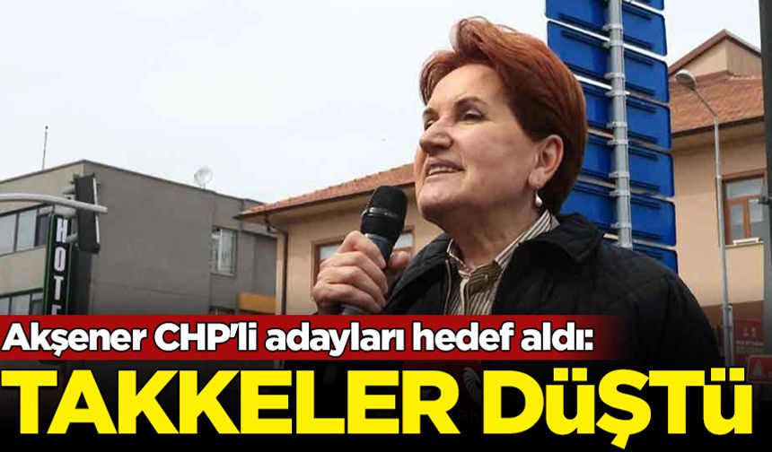 Akşener CHP'li adayları hedef aldı