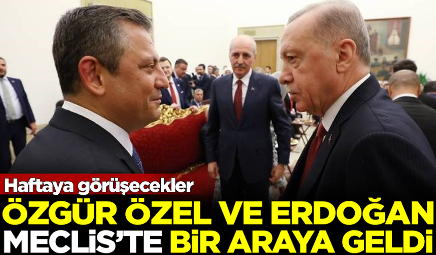Özgür Özel ve Erdoğan, Meclis'te bir araya geldi! Haftaya görüşecekler