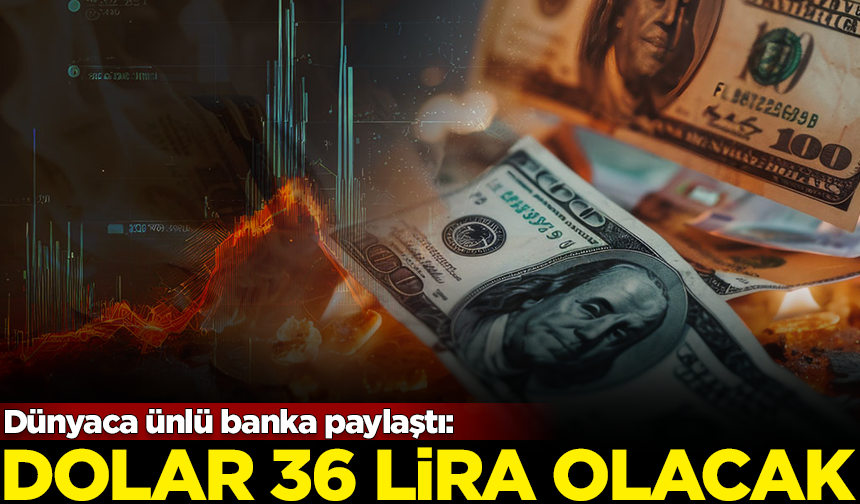 Dünyaca ünlü banka paylaştı! Dolar o tarihte 36 Lira olacak
