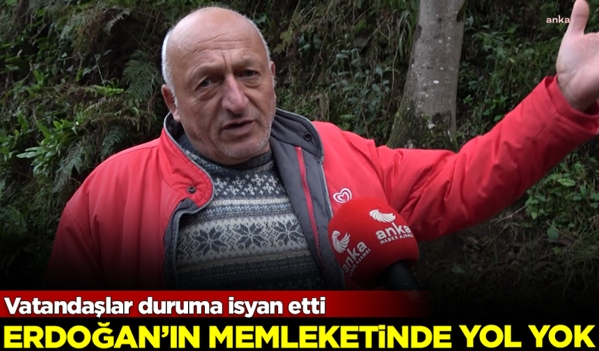 Erdoğan'ın memleketi Rize'de yol yok! Vatandaşlar duruma isyan etti