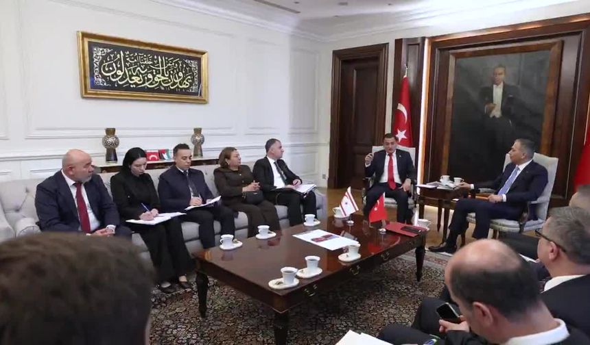 KKTC İçişleri Bakanı Dursun Oğuz, Bakan Yerlikaya'yı ziyaret etti