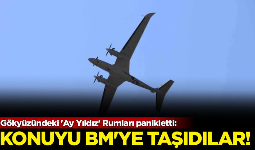 Gökyüzündeki 'Ay Yıldız' Rumları panikletti