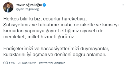 yavuz agiralioglu tweet 26 kasim 2022.01