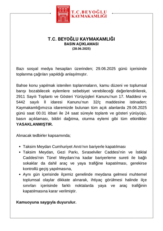 Screenshot 2025 06 28 At 17 29 38 T C Beyoglu Kaymakamligi Web Sitesi Basin Aciklamasi 28 06 2025