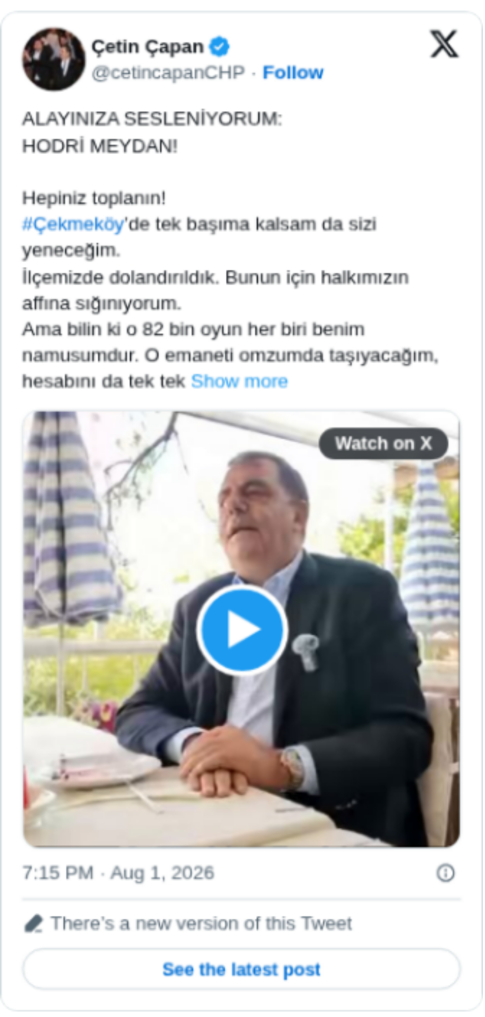 Cetin Capan 2026 08 01